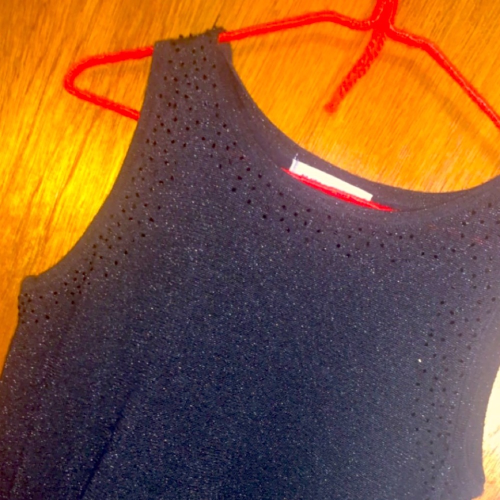 Fancy black sleeveless top with small beads